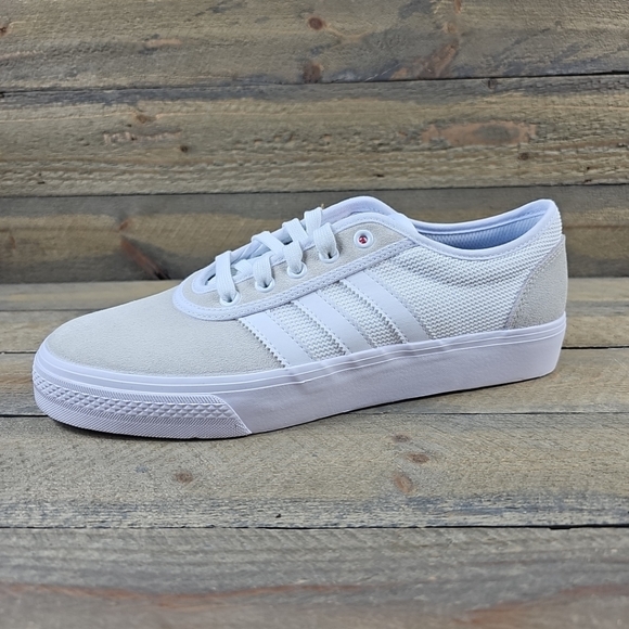 adidas Adi Ease Men's Casual Skateboarding Shoes Suede/Mesh White - Picture 3 of 12